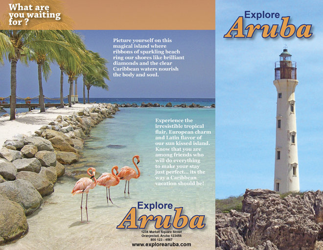 FJB Graphics - brochure design - Explore Aruba Pg1